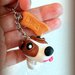 Portachiavi in fimo personalizzato con il vostro cane! miniature idee regalo 