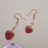 Orecchini Pendenti A Cuore In Acrilico Rosa | Maxi Orecchini A Forma Di Bambola Per Discoteca, Hip-Hop, 6x7 Cm - 2