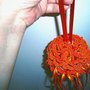 bouquet a sfera con fiori di perline 