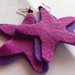 Orecchini in feltro "purple star"