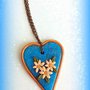 Collana con ciondolo cuore in fimo elegante handmade turchese idee regalo san valentino donna 