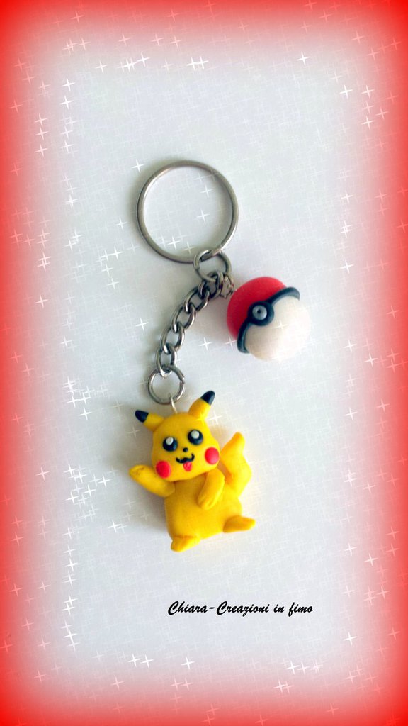 Portachiavi in fimo handmade Pokemon kawaii Pokemon Go miniature id