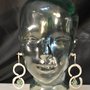 orecchini in alluminio e cristalli colore verde