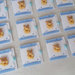 Card art invito battesimo per bimbo azzurro a pois con orsetto, personalizzabile, realizzabile anche per bimba