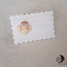 Card Art etichetta segnaposto battesimo, comunione angelo con cuore bimbo bianco e avorio
