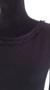 maglia donna nera traforata