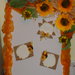 tableau marriage girasoli raffia juta colore arancio/giallo