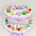 Torta bomboniera coccinelle portachiavi colorate battesimo bimba confetti inclusi