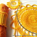 Set da tavola "Single Sun" realizzato a crochet in puro cotone - SPESE DI SPEDIZIONE GRATIS