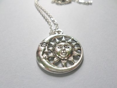 Collane Coordinate Per Coppia In Argento 925 Con Ciondoli Luna E Stella E Zirconi - Regalo Romantico
