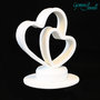 Cake Topper due cuori, in fimo fatto a mano