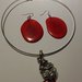 parure collier - pendenti  serie TAGUA rosso