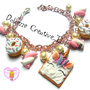 Bracciale Marshmallow, donut e cookie unicorno - hanmdade pastello kawaii