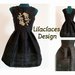 Cartamodello abito elegante stile vintage , gonna ampia e corpino modellato