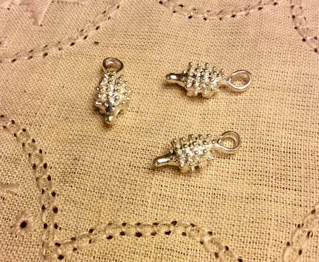 Gemma J Ciondolo Riccio In Argento Sterling 925 - 12x10 Mm, Gioiello Per Bracciale O Collana