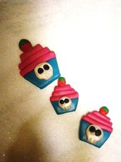 Cupcakes con teschietto Spille!!