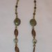 Collana con perle in ceramica tonalità bianco/verde 