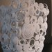 Vaso decorativo bianco fatto a mano in carta riciclata