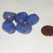 Set 5 perle in ceramica blu