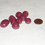 Set 8 perle in ceramica rosa scuro