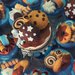 Barattoli portaconfetti con dolci e biscotti in feltro - BOMBONIERE BATTESIMO