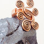 ANELLO WIRE COLOR RAME CON SPIRALI