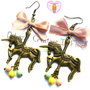 Orecchini Giostra - Unicorno - kawaii handmade pastel color - miniature