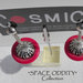 Orecchini con satelliti grandi rosso/argento - "Space Oddity" Collection