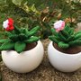 Cactus amigurumi con fiore colorato 