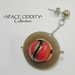 Orecchini con satellite arancio - Collezione "Space Oddity"