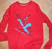 Maglietta a maniche lunga rossa da bambino