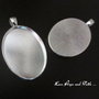 NOVITA'! Base cabochon color argento chiaro (bcod.406)