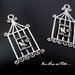Charm "Cage&Bird"" color argento (16x31mm) (cod. New)