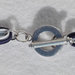 Collana Soutache blu-viola con pietre circolari in agata - Collezione "Soutache Mon Amour"