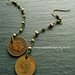 Orecchini con monete d'epoca centenarie americane fuori corso Penny testa Indiano