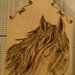 Tagliere in legno con immagine cavallo 