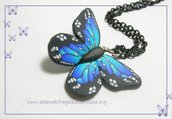 Ciondolo farfalla blu