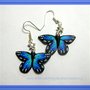 Orecchini farfalla blu