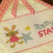 Accappatoio per neonato in spugna bianca con ricamo a punto croce "Baby star"