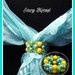 Anello FERMA FOLULARD in tessitura di perle e cristalli VERDE/TURCHESE