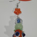 Orecchini Robot arancio / blu / verde giada con stellina - "Space Oddity" Collection
