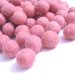 10 Perline in feltro rosa 20mm