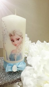 Candele decorate Frozen
