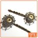 2 Forcine bronzo con base cameo 12mm