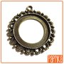 Ciondolo bronzo con base per cameo 30mm