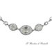 Collana elegante ovali Swarovski trasparenti, cristalli argento e acciaio fatta a mano - Artemisia