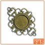  Connettore bronzo con base cameo 16mm