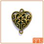 2 Connettori Cuore 3D bronzo