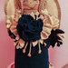 Dolcissima bambolina angioletto in feltro di lana blu e panna della bottega di Elisa