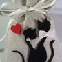Sacchetti  Porta Confetti Matrimonio, Sacchetti per  confetti  vari eventi con gatti innamorati
